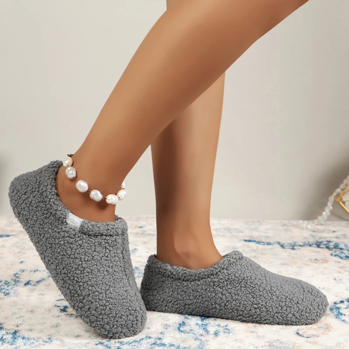 pantoufle chaude femme