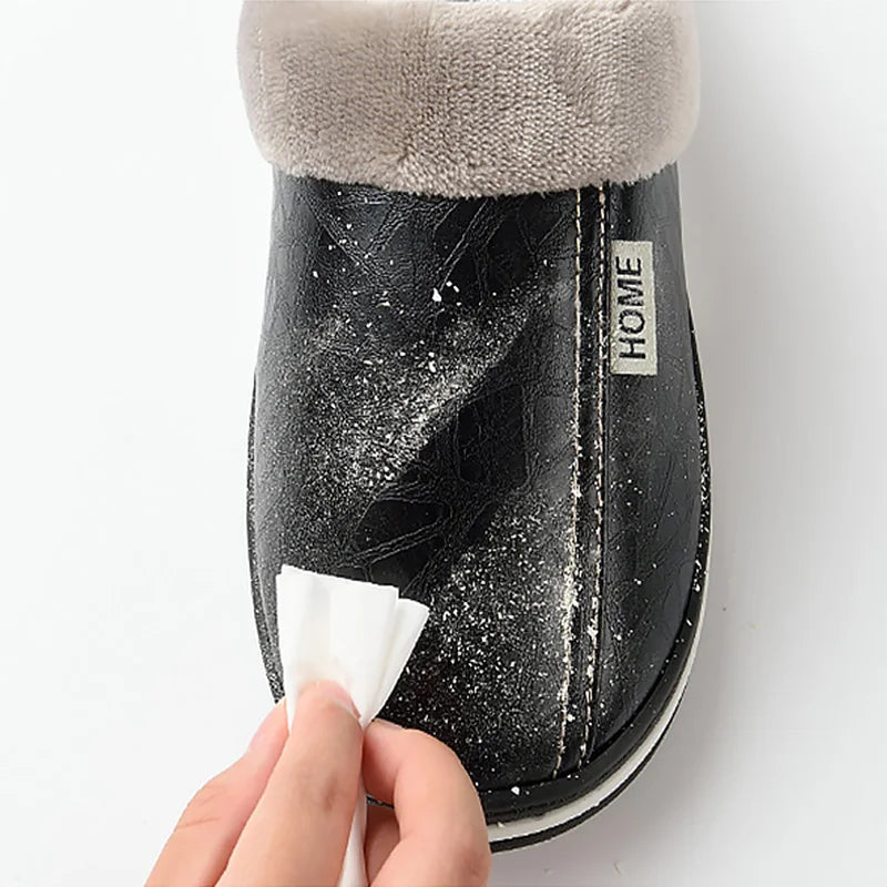 pantoufle cuir femme