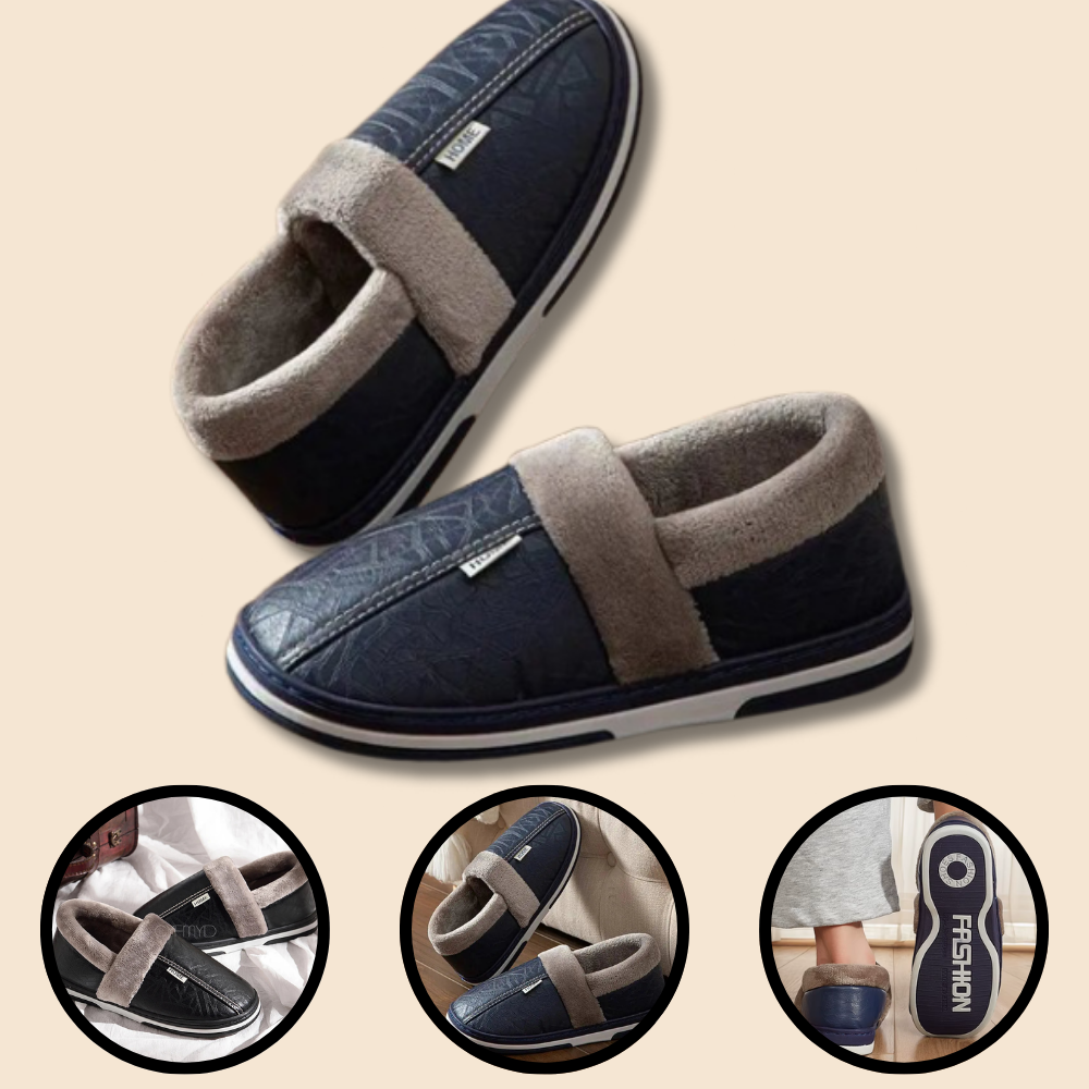 pantoufle cuir femme