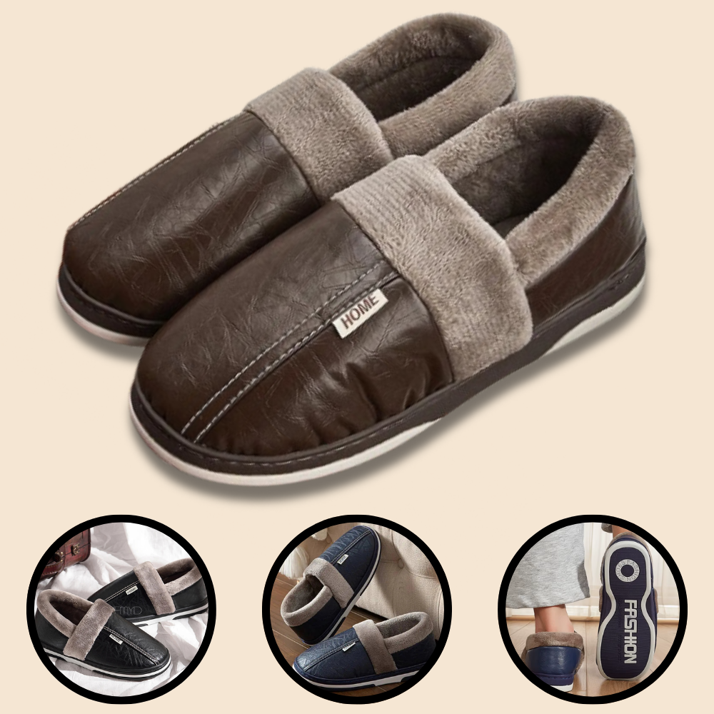 pantoufle cuir femme