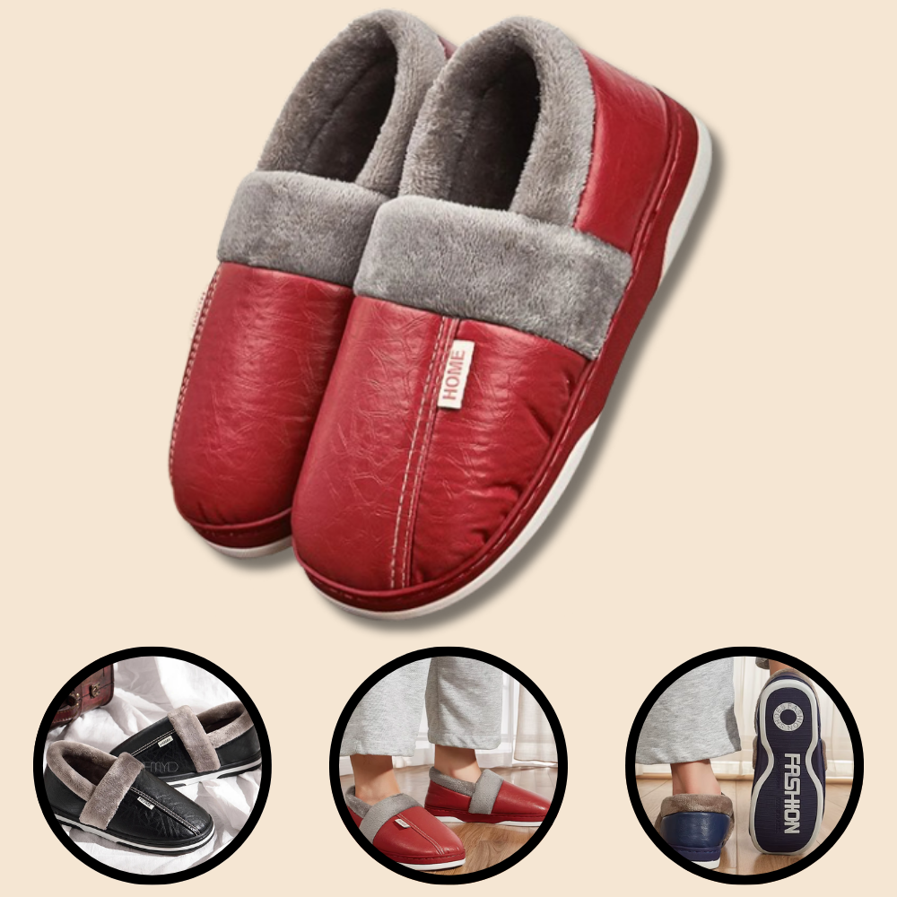 pantoufle cuir femme