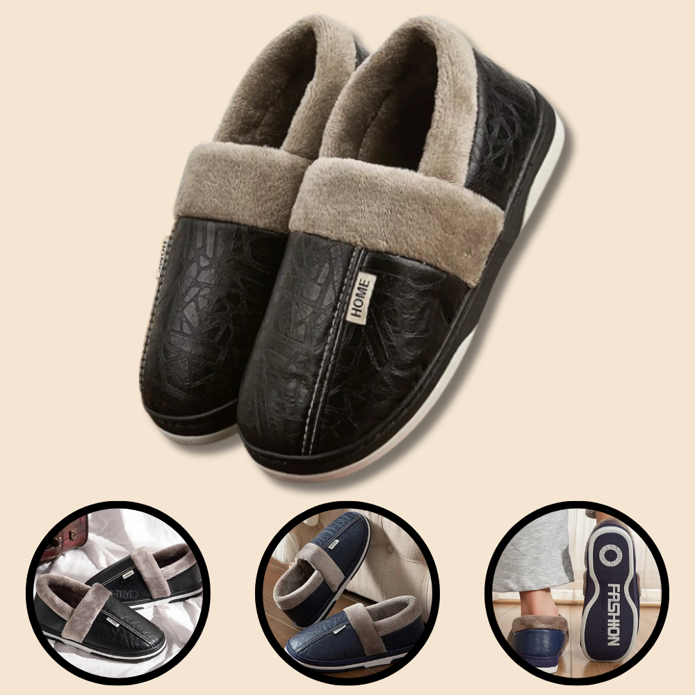 pantoufle cuir femme