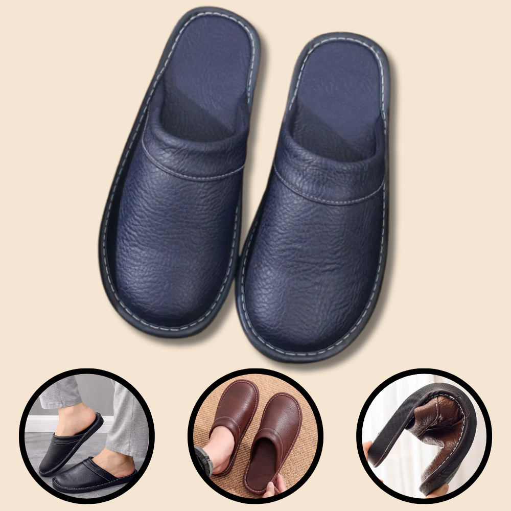 pantoufle homme cuir